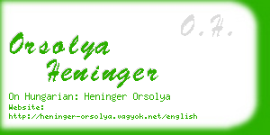orsolya heninger business card